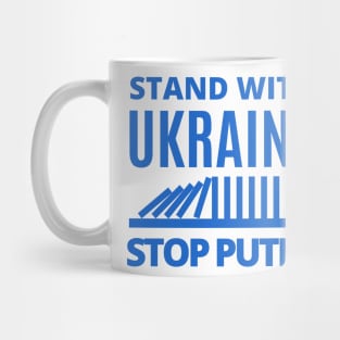 Stand With Ukraine, Stop Putin - Falling Dominoes Mug